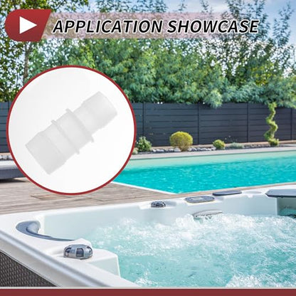 13/16" to 15/16" Hose Barb Fitting Hose Straight Reducing Coupler | 5 Pcs, Plastic, Clear, Fits 13/16" to 15/16" ID Flexible Tube, Barb Reducer Fitting, for Aquarium, Fountain, Drip Irrigation - size: 13/16"-15/16"