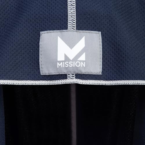 MISSION Cooling Hoodie Towel, Evaporative Cool Technology, Cools Instantly When Wet, UPF 50 Sun Protection, Contours Your Head to Stay in Place, Great for Sports, Fitness, Gym - color: Navy Blue