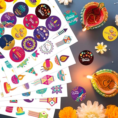 Happy Diwali Stickers, Deepavali Stickers Indian Festival of Lights - style: Diwali Stickers