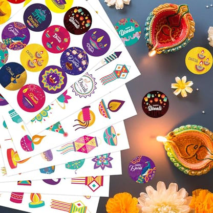 Happy Diwali Stickers, Deepavali Stickers Indian Festival of Lights - style: Diwali Stickers
