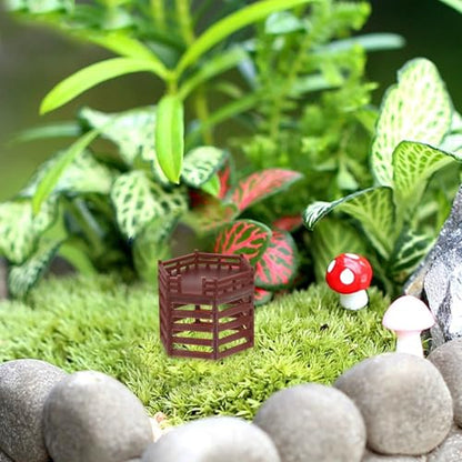 Mipcase Miniature Fish Tank Decoration Platform Model Aquarium Micro Landscape Ornament Hexagonal Platform 3x3x2.8cm for Desktop Aquarium and Small Garden Decor
