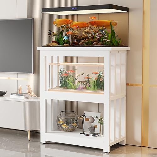 Fish Tank Stand,Multi-Tier Steel Fish Tank Stand for 12-20" Aquariums, Adjustable Reptile Terrarium Rack, Durable Storage Shelf for Home/Office, Modern Aquarium Cabinet. - color: #C, size: 70x40x100cm/27x16x39in