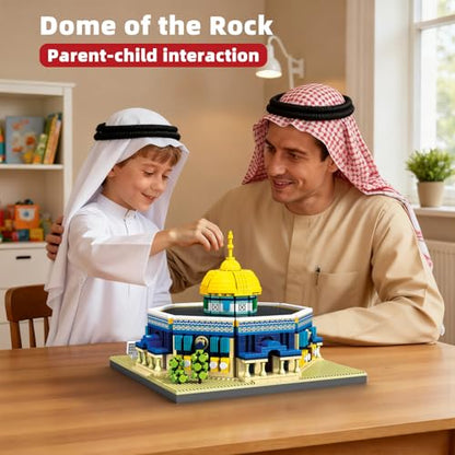 Dome of The Rock Building Blocks Sets Islamic Architecture Building Kits World Famous Landmark Model Toys Eid Gifts for Muslim Adults Kids 983PCS - style: Dome of The Rock