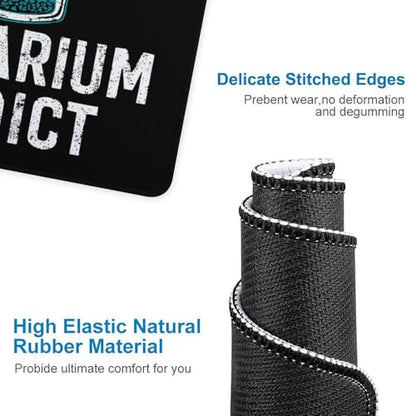 Addicted to Aquarium Mouse Pad Non-Slip Rubber Base Mousepad Computer Gaming Mat - size: 9.8"x11.8"
