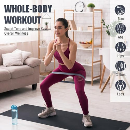 Deekin 20 Pcs Resistance Bands for Women Men 10-115 Lbs 5 Different Resistance Levels Loop Exercise Bands for Leg Working Gym - color: Black