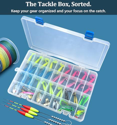 Qualsen Bead Organizer Box with Adjustable Dividers, 34 Girds, 4 Pack | Plastic Organizer Box with Dividers, Ideal as a Tackle Boxs for Beads, Jewelry, Crafts, Screws, Small Parts and More - size: 34 Gird-4pcs