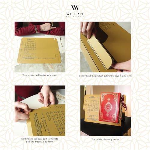 Metal Quran Stand with Juz Progress Tracker – Islamic Book Holder for Reading, Rehal for Quran, Prayer Room & Ramadan Gift – Elegant Muslim Table Decor (Black)