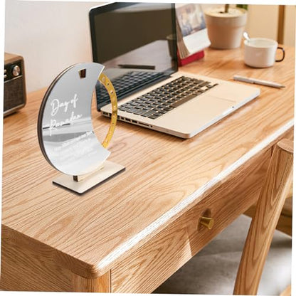Wooden Ramadan Countdown Calendar Elegant Rotating Tabletop Decoration for Eid Celebrations for Home Office and School Decor
