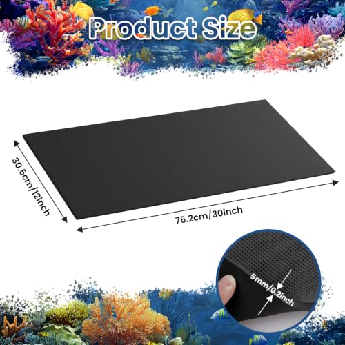 12 x 30 Inch Fish Tank Pad, Aquarium Leveling Mat, Black | Water-Resistant Surface, Easy to Cut, Helps Cushion the Tank Base, Suitable for Aquariums and Terrariums - color: Black, size: 12 x 30in