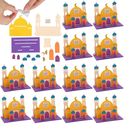3D Religious Mosque Foam Craft Kit - 12 Sets - Fun & Educational DIY Activity for Classrooms, Religious Events & At-Home Learning