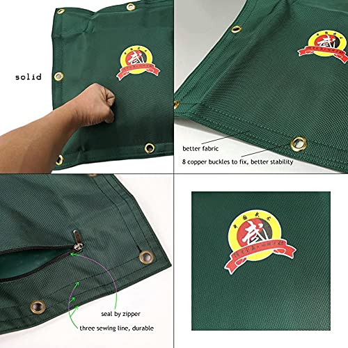 Wing Chun Kung Fu Canvas Sandbag Wall Hanging Bag is Suitable for Kick Boxing and Various Boxing Training. - color: New Green
