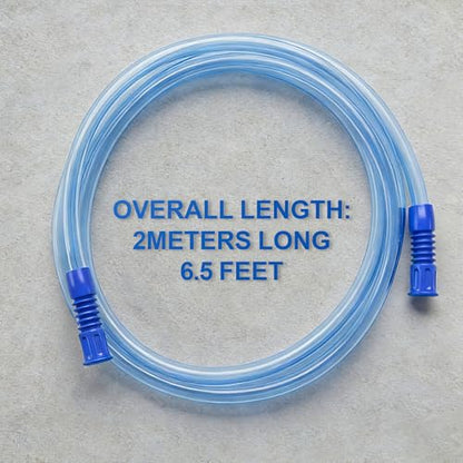 Extended Suction Connection Tube, 6.5 Feet Hose Tubing, 2 Pcs | Replacement, Flexible & Durable, Compatible with 9mm Standard Connector Devices