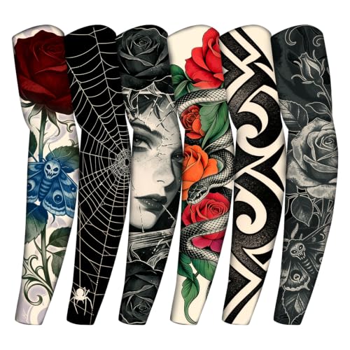 YARIEW Temporary Tattoo Sleeves for Men Arm Sleeves for Men - color: Multicolor-15