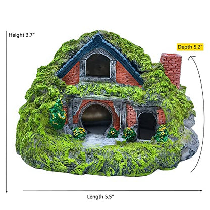 M2cbridge Antique Roman Column Ruins European Castle Aquarium Decorations Fish Tank Hideout Rocks (Fairy Garden) - color: Fairy Garden