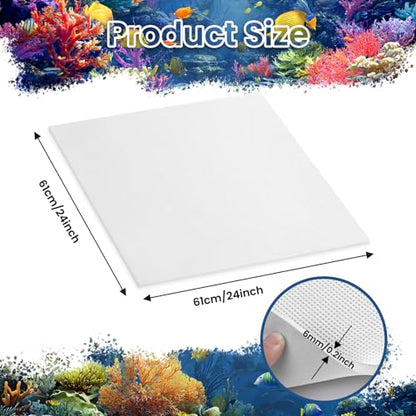 Aquarium Leveling Mat, 24 x 24 Inch, White | 6mm Thick, Non-Slip, Shockproof, Waterproof, Easy to Cut - color: White, size: 24 x 24in