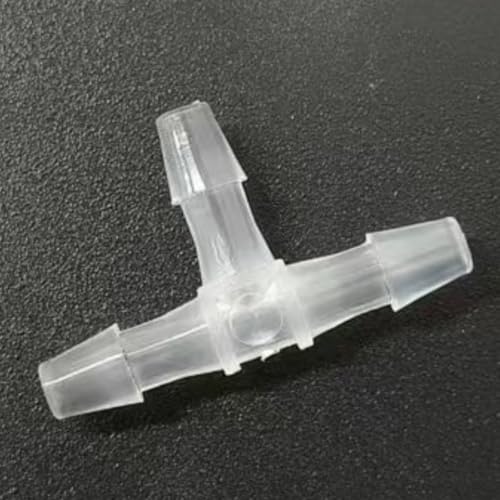 3 Way Tee Connector Equal Barbed T-Fitting 3 Way Hose Barb Adapter for Laboratory Biochemical Analytical Instruments Food Machinery Aquarium Equipment 100pc/pk (3.2mm 1/8'' Cir) - size: 3.2mm 1/8'' Cir