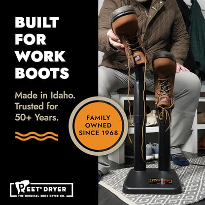 PEET, Original Dryer, Electric Shoe Dryer, Work Boots, Outdoor Gear, Athletic Gear, Silent,Energy-Efficient, Made in USA - style: Original 2-shoe Electric Dryer