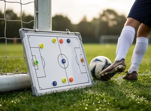 Murray Sporting Goods Magnetic Soccer Dry Erase Coaches Clipboard | Large Soccer Magnet Lineup Coaching Strategy Tactics Board