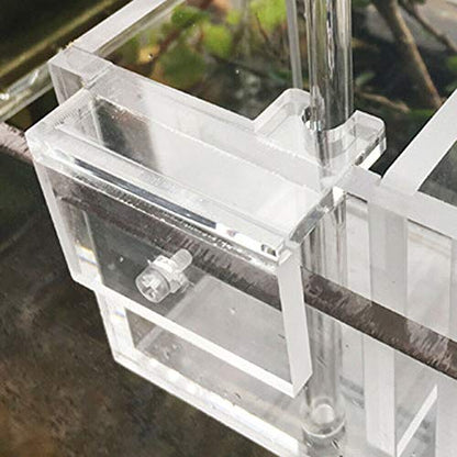 DENESTUS Fish Tank Filter Box 5 or 6 Grids External Hang On Filter Box Acrylic Aquarium Tools(6 Grids)