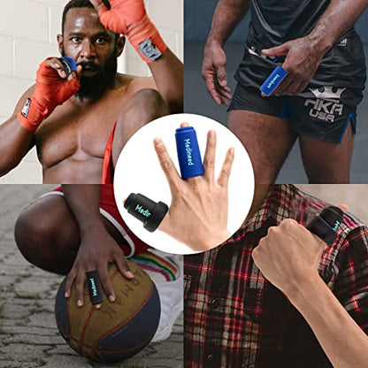 2PCS Finger Sleeves Gel Ice Pack, Lasting Cold Compress Freeze Sleeve, Reusable Finger Brace Ice Packs for Injuries, Arthritis, Tendonitis, Gout, Sprains, Middle Protectors (Blue) - color: Blue