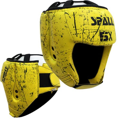 Spall Pro Boxing Headgear, Sparring Helmet for Fighting Sports Karate Boxing Martial Arts MMA and Taekwondo - color: Yellow