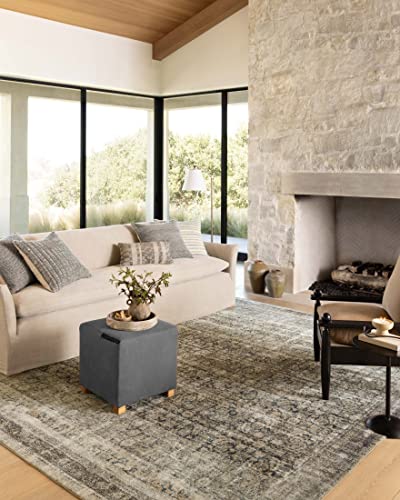 Loloi Amber Lewis Morgan Collection MOG-02 Navy/Sand 2' x 3'-6" 38" Thick Accent Rug feat. CloudPile, Neutral, Room Décor, Vintage Inspired, Livingroom, Bedroom, Dining Area - color: Navy / Sand, size: 2' x 3'6" (Rectangular)