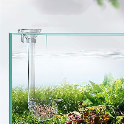 1 Set Aquarium Acrylic Feeding Tube Bowl Aquarium Shrimp Fishtank Acrylic Feeding Tools Anti-Drift Feeding Feeder