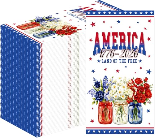 Rakuto 250 Anniversary Napkins Decorations - 100 Pcs America 1976-2026 Red White and Blue Napkins Decorations, 4th of July 250th Anniversary Party Paper Supplies for USA 250th Birthday - style: 250 Anniversary
