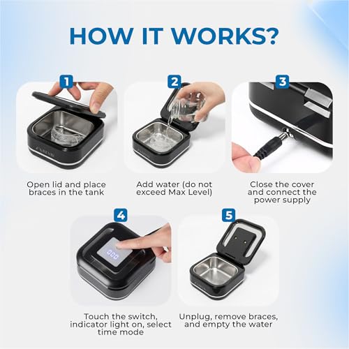 RePod Mouth Guard Ultrasonic Retainer Cleaner Case | Portable Ventilated Travel Denture Case | Ultrasonic Cleaner Storage for Nightguards, Dental Trays, Aligner And Retainer Cleaner Pod