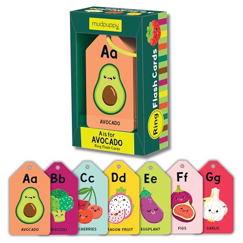 Mudpuppy - A is for Avocado Ring Flash Cards for Kids - style: A is for Avocado