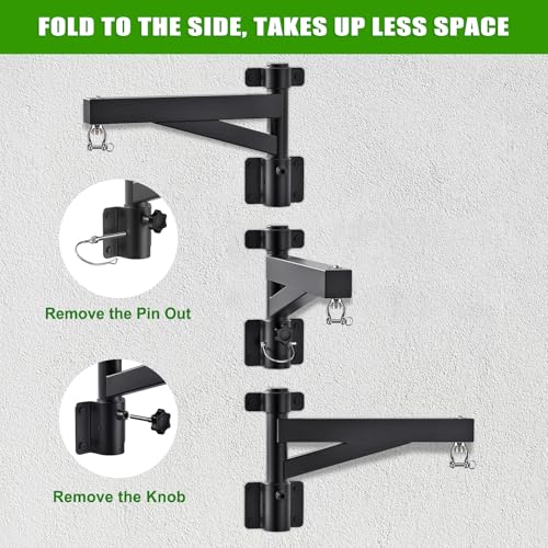 Kipika Heavy Bag Hanger Wall Mount Punching, Rotatable Heavy Duty Boxing Bag Bracket for Home Gym Indoor, Adjustable Length for Kickboxing Bag, Muay Thai Bag,Speed Bag - color: ‎B- Length 17"