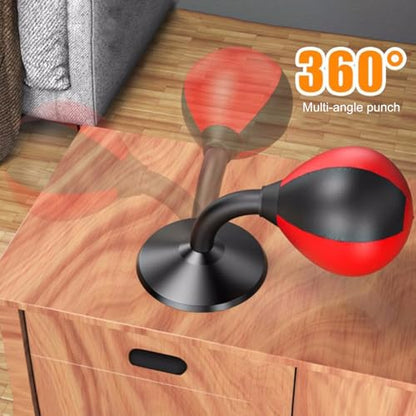 Desktop Punching Bag with Suction Cup, Upgraded Spring Desk Punching Rage Bag Stress Buster Boxing Ball Funny Stress Relief Gift Heavy Duty Stress Relief Ball for Kids