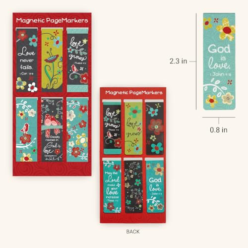 Christian Art Gifts Magnetic Scripture Bookmark Set: God's Love - color: God's Love