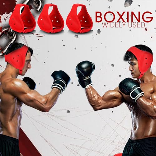 Jerify 3 Pcs Wrestling Headgear for Kids Youth Soft Grappling Headgear Wrestling Adjustable Ear Guard Protective(Red) - color: Red