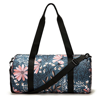 19” Barrel Womens Duffel/Gym/Weekender Bag (Navy Floral) - color: Navy Floral