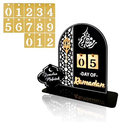 Ramadan Advent Calendar 30 Days Eid Mubarak DIY Countdown Calendars Eid Decorations for Ramadan Parties Islam Muslim Decor for Home Office Table