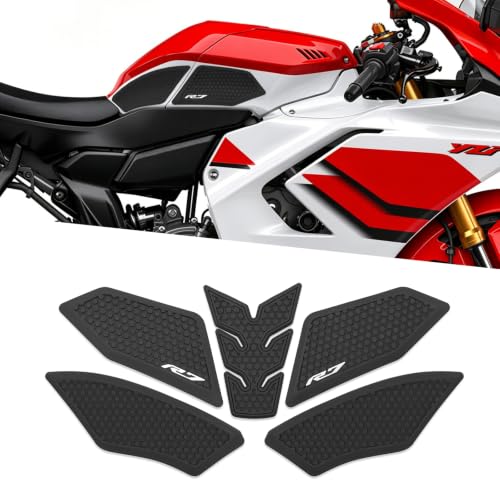for YZF-R7 yzfr7 2026 New Accessories Fuel Tank Anti-Slip Stickers Side Guards Knee Anti-Slip mats Protective Stickers 5-piece Set Rubber Fuel Tank Stickers Tank Pads Tank pad Gas (R7 2026) - color: R7 2026