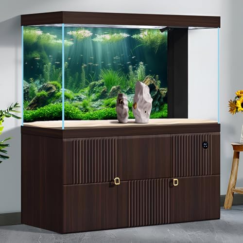 Underwater Aquatic Seagrass Aquarium Background Under The Sea Grass Leaves Lush Green Moss Fish Tank Background Deep Sea Rock Cork with Foggy Misty Sunbeams Terrarium Backgrounds Wallpaper 24x16in - size: 24(W)x16(H)inches/ 60(W)*40cm(H)