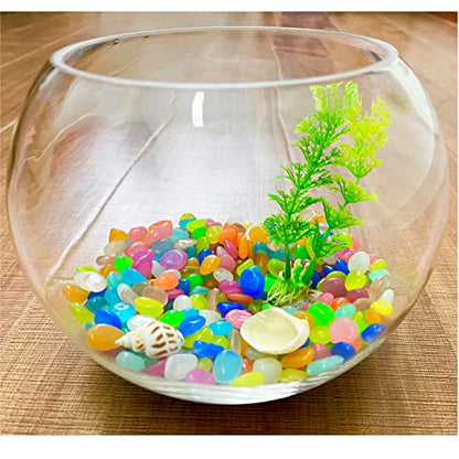 SEETOOOGAMES Glow in Dark Rocks - Glow Pebbles Stones for Outdoor Garden, Aquarium, Walkway, Yard Accessories, Turtle Fish Tank Gravel, Landscaping Decorations - 500 Mixed - style: 500 MIXED