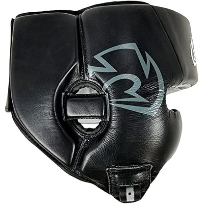 RIVAL Boxing RHG20 Traditional Headgear - Microfiber Inner Lining, Quick and Easy Adjustment, and Dual Density Foam Padding - color: Black/Black, size: Small