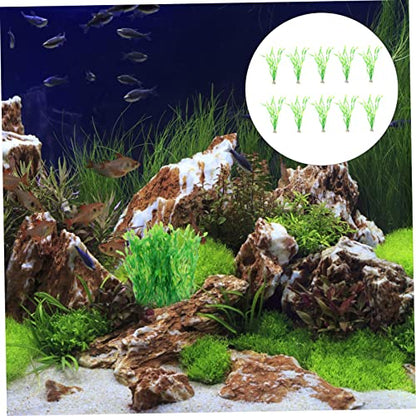 BESPORTBLE 10Pcs Realistic Underwater Kelp Grass Aquarium Landscape Props Fish Tank Water Plants Decor for Natural Fish Habitat and Home Desktop Decoration