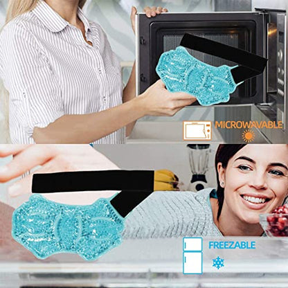 Ankle/Sport Foot Ice Therapy Wrap,Hot Cold Ice Gel Pack with Adjustable Brace for Sprained Ankles, Plantar Fasciitis, Achilles,tendonitis, and Swelling Feet,Microwaveable, Freezable and Reusable | with Adjustable Strap for Sprained Ankles, Plantar Fasciit