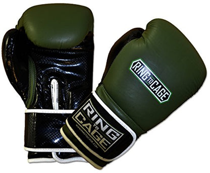 Gym Training Stand-Up Boxing Gloves - color: Marine Green/Black, size: Regular weighs 12oz