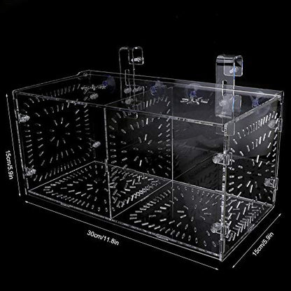 Fydun Fish Isolation Breeding, Box Acrylic Incubator Ing Seedlings Incubation Reproduction Aquarium Ery and Parenting for Aquarium (30CM*15CM*15CM) - size: 30CM*15CM*15CM, style: 30CM*15CM*15CM