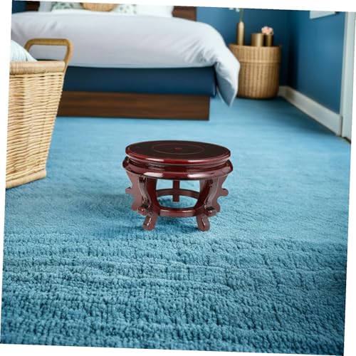 Veemoon Wooden Plant Stand Base for Flower Pot Indoor, round High-density Board Holder 14cm Inner Diameter 10cm Height, Heavy Duty Support to 70lbs for Vase, Planter, Aquarium Display