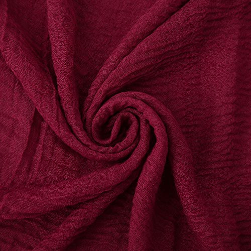 EVQ Soft Cotton Hemp Scarf Wrap Long Hijab Scarves for Women - color: Navy Blue+maroon+army