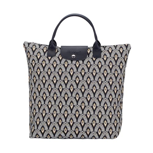 Signare Tapestry Foldable Tote Bag Reusable Shopping Bag Grocery Bag - color: Luxor