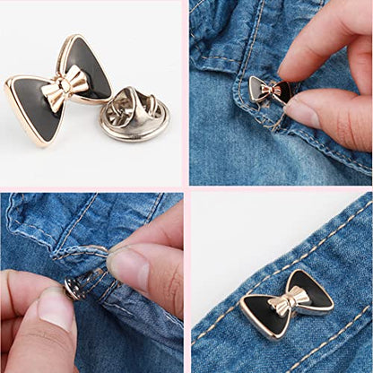 20 Set Black Women Shirt Brooch Buttons White No Sew Button Pins Safety Mini Brooch Pins Cover up Button(Black and White Buttons) - color: Black and white buttons