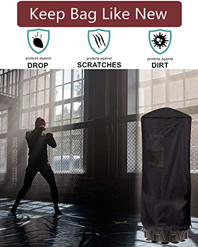 Freestanding Punching Bag Cover - Outdoor Waterproof, Standing Heavy Bag Protective Cover for Boxing Bag - size: 43.3"H x 28"D