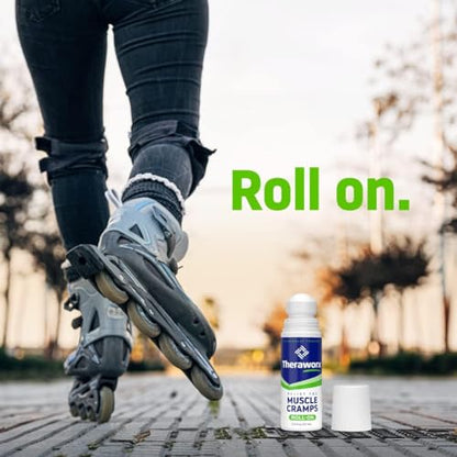 Theraworx Relief for Muscle Cramps Roll-On - 2.5oz (2 Packs) | Fast-Acting Muscle & Leg Cramp Relief, Made with Magnesium Sulfate. Paraben-Free, no mess, no strong odor. TSA Friendly. - size: 2.5 Ounce (Pack of 2)